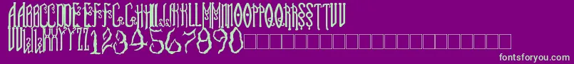 SoulReaver Font – Green Fonts on Purple Background