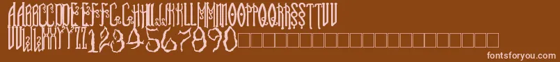 SoulReaver Font – Pink Fonts on Brown Background