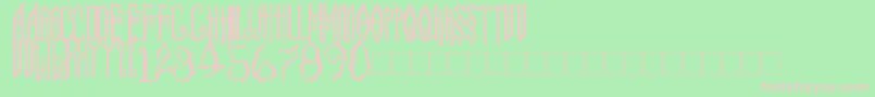 フォントSoulReaver – 緑の背景にピンクのフォント