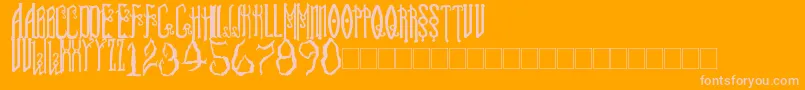 フォントSoulReaver – オレンジの背景にピンクのフォント