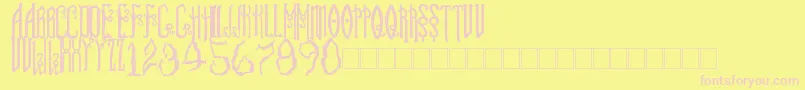 SoulReaver Font – Pink Fonts on Yellow Background
