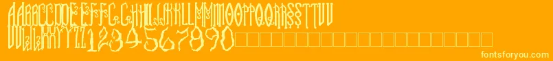 SoulReaver Font – Yellow Fonts on Orange Background