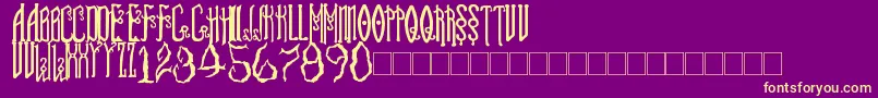 SoulReaver Font – Yellow Fonts on Purple Background