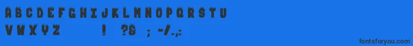 BurningMan Font – Black Fonts on Blue Background