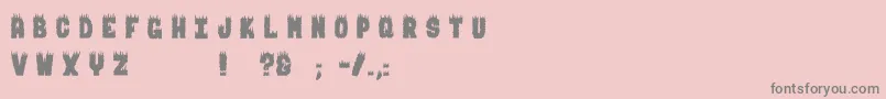 BurningMan-Schriftart – Graue Schriften auf rosa Hintergrund