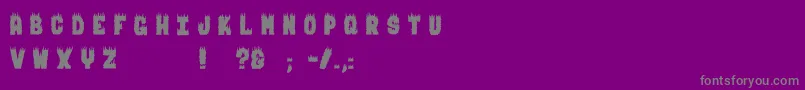 BurningMan Font – Gray Fonts on Purple Background