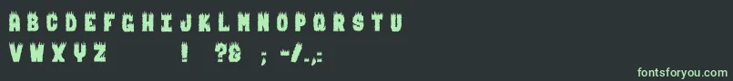 BurningMan Font – Green Fonts on Black Background