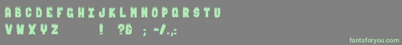 BurningMan Font – Green Fonts on Gray Background
