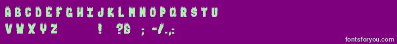 BurningMan Font – Green Fonts on Purple Background