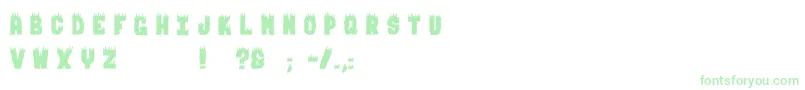 BurningMan Font – Green Fonts on White Background