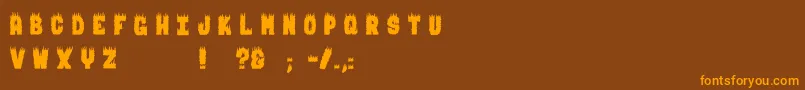 BurningMan Font – Orange Fonts on Brown Background