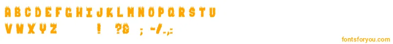 BurningMan Font – Orange Fonts on White Background