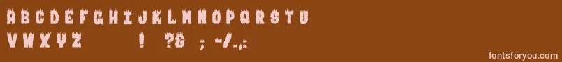 BurningMan Font – Pink Fonts on Brown Background