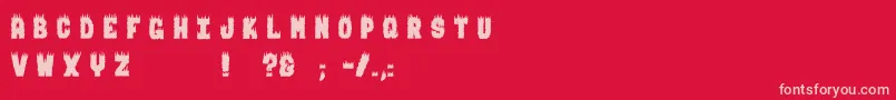 BurningMan Font – Pink Fonts on Red Background