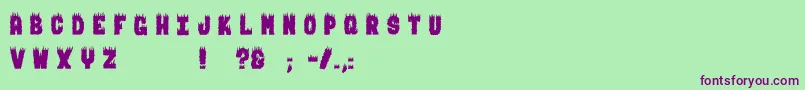 BurningMan Font – Purple Fonts on Green Background