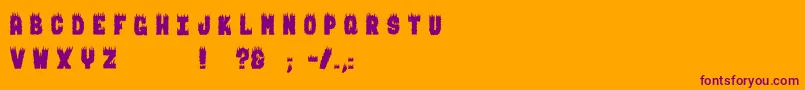 BurningMan Font – Purple Fonts on Orange Background