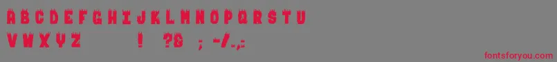 BurningMan Font – Red Fonts on Gray Background