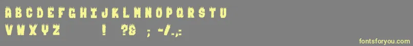 BurningMan Font – Yellow Fonts on Gray Background