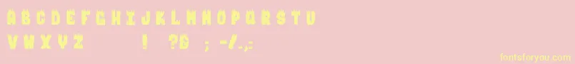 BurningMan Font – Yellow Fonts on Pink Background