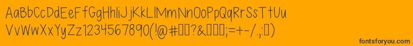 Шрифт LexFont – чёрные шрифты на оранжевом фоне