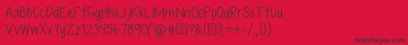 LexFont Font – Black Fonts on Red Background