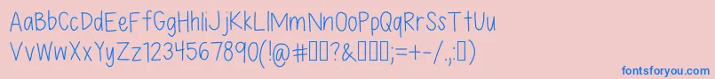 LexFont Font – Blue Fonts on Pink Background