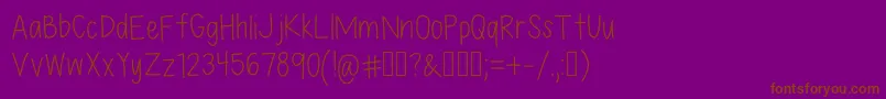 LexFont-Schriftart – Braune Schriften auf violettem Hintergrund