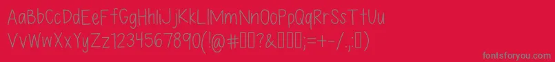 LexFont Font – Gray Fonts on Red Background