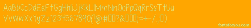 LexFont Font – Green Fonts on Orange Background