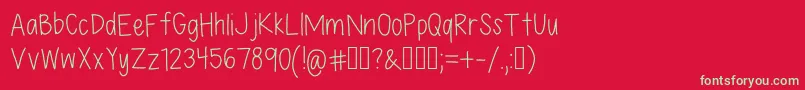 LexFont Font – Green Fonts on Red Background