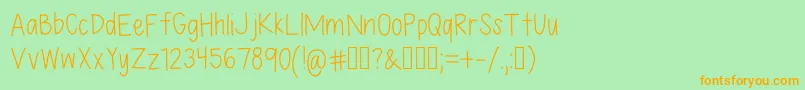 LexFont Font – Orange Fonts on Green Background