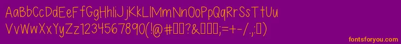 LexFont Font – Orange Fonts on Purple Background