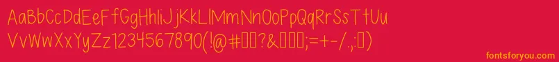 LexFont Font – Orange Fonts on Red Background