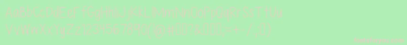 LexFont Font – Pink Fonts on Green Background