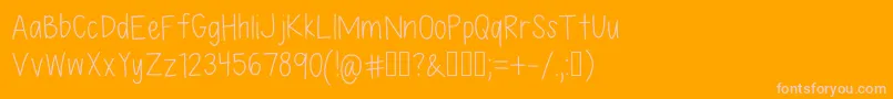 LexFont Font – Pink Fonts on Orange Background