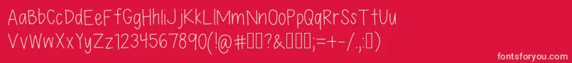 LexFont Font – Pink Fonts on Red Background