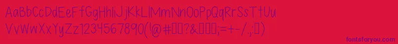Шрифт LexFont – фиолетовые шрифты на красном фоне