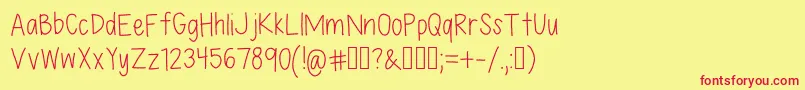 LexFont Font – Red Fonts on Yellow Background