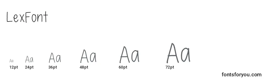 LexFont Font Sizes