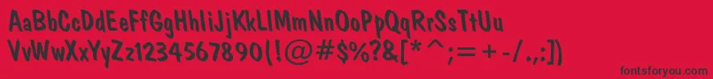 Dominoro Font – Black Fonts on Red Background