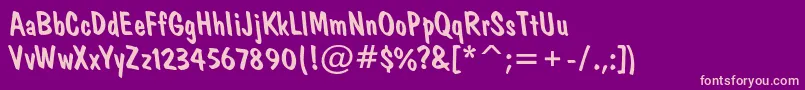 Dominoro Font – Pink Fonts on Purple Background