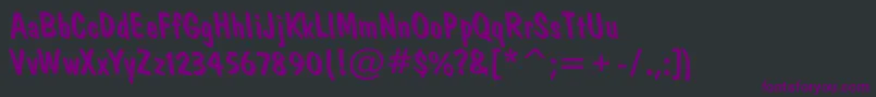 Шрифт Dominoro – фиолетовые шрифты на чёрном фоне