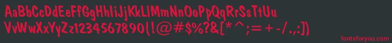 Dominoro Font – Red Fonts on Black Background