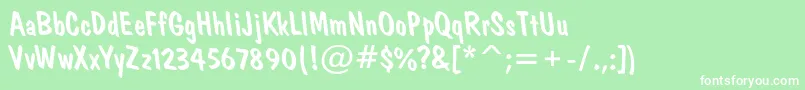 Dominoro Font – White Fonts on Green Background