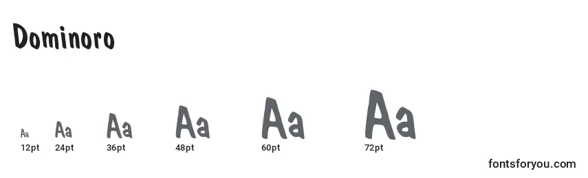 Dominoro Font Sizes