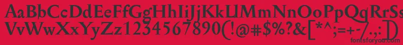 フォントSerapionProBold – 赤い背景に黒い文字