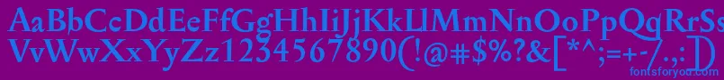 SerapionProBold Font – Blue Fonts on Purple Background