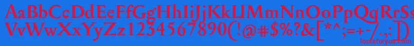 SerapionProBold Font – Red Fonts on Blue Background