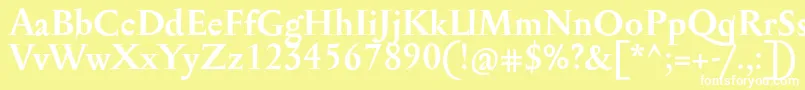 SerapionProBold Font – White Fonts on Yellow Background