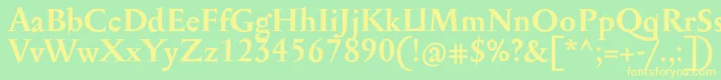 SerapionProBold Font – Yellow Fonts on Green Background